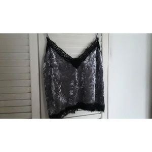 Grey Velvet Camisole